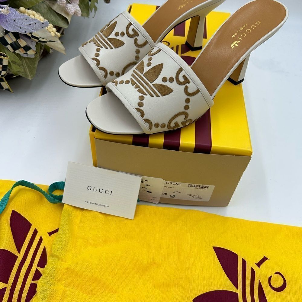 Women’s Gucci X Adidas slide sandal size 40.5 maiden Italy - Picture 7 of 9